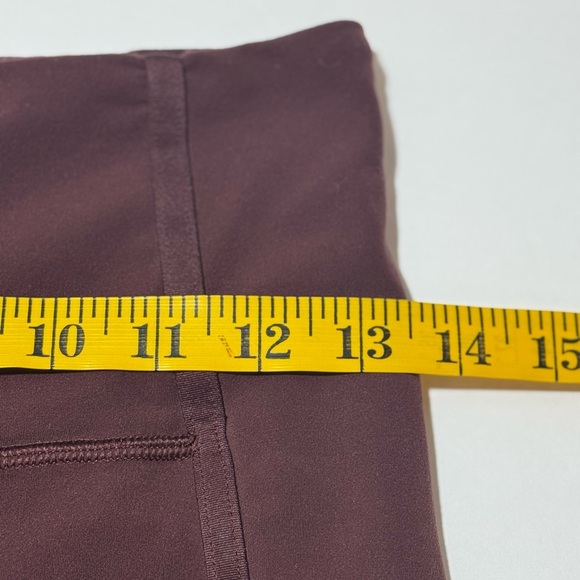 ATHLETA Leggings Women's Medium Burgundy Vitality Stash Pocket 7/8 S Tight Mesh - Picture 12 of 15